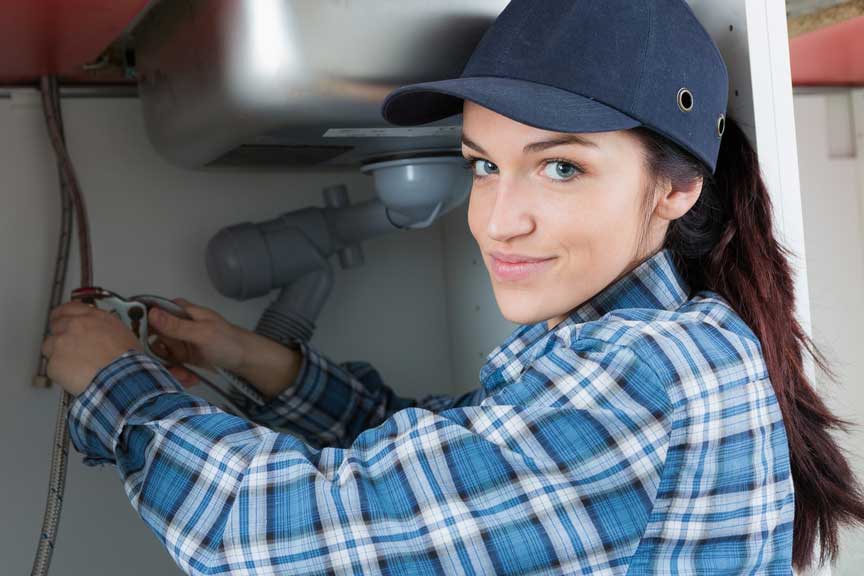 female plumber